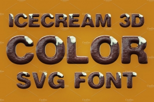 ice cream color font Font Download