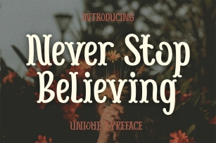 Never Stop Believing Font Download