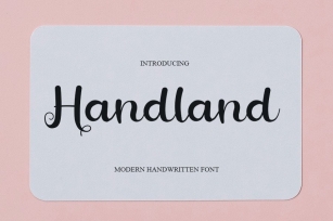 Handland Font Download