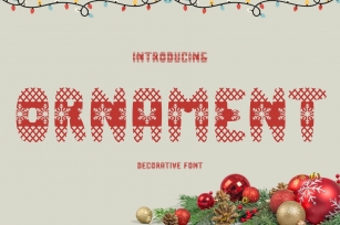 Ornament is a cute Christmas decorative Font Download