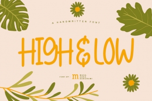 High & Low | A Cute Handwritten Font Font Download