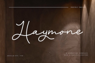 Haymone - A Signature Typeface Font Download