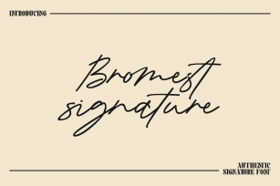 Bromest Signature Font Download
