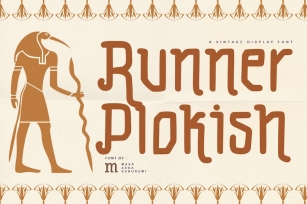 Runner Plokish | A Vintage Display Font Font Download