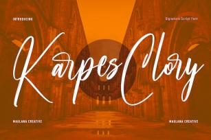 Karpes Clory Signature Script Font Font Download