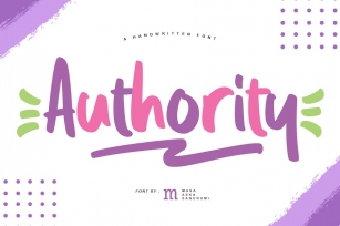 Authority | A Handwritten Font Font Download