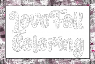 Love Fall Coloring Font Download