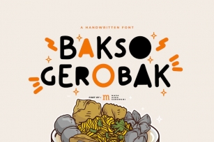 Bakso Gerobak | A Handwritten Font Font Download