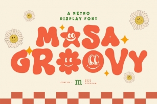 Masa Groovy | A Retro Display Font Font Download