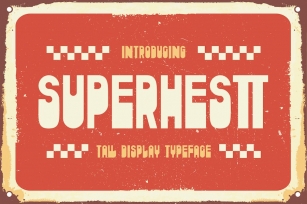 Superhestt - Tall Display Typeface Font Download