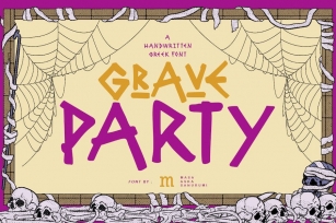 Grave Party | A Handwritten Greek Font Font Download