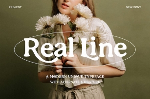 Real Line - A Modern Unique Typeface Font Download