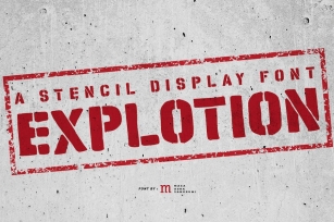 Explotion | A Stencil Display Font Font Download