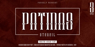 Patinas Stencil Font Download