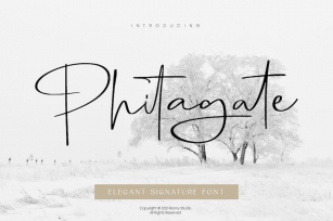 Phitagate - Elegant Signature Font Font Download
