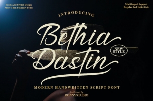 Bethia Dastin - Modern Handwritten Script Font Download