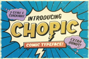 Chopic 3 D versi Font Download