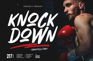 Knock Down - Handwritten Freestyle Font Font Download