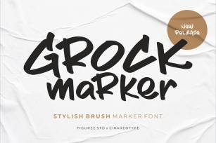 Grock Marker - Stylish Brush Marker Font Font Download