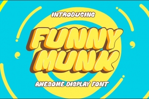 Funny Munk - Cute and Thick Display Font Font Download