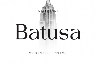 Batusa Modern Serif Fonts Font Download