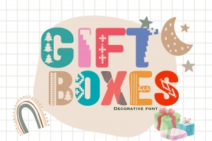 Gift boxes Font Download