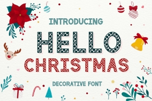 Hello Christmas is a cute Christmas decorative Font Download