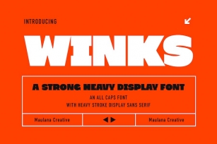 Winks Strong Heavy Display Font Font Download