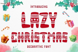 Lazy Christmas is a cute Christmas decorative Font Download