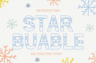 Star Buable is a cute Christmas decorative Font Download