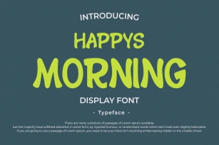 Happys Morning Font Download