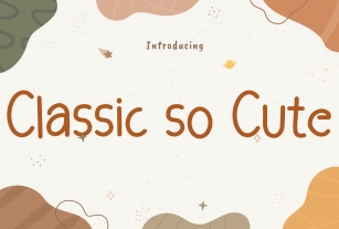 Classic so Cute Font Download