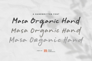 Masa Organic Hand | A Handwritten Font Font Download
