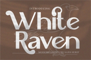 White Raven - Modern Ligature Sans Serif Font Font Download
