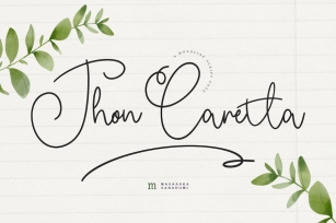 Jhon Caretta | A Monoline Script Font Font Download
