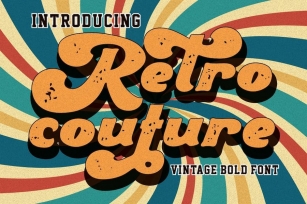 Retro Couture - Vintage Bold Font Font Download