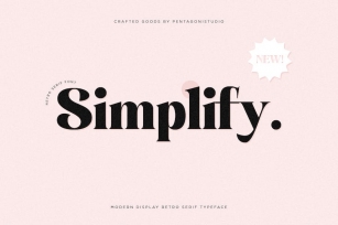 Simplify | Cheek Display Font Download