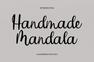 Handmade Mandala Font Download