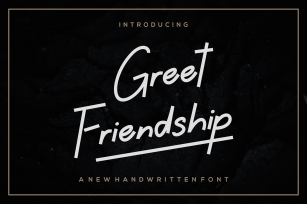Greet Friendship Font Download