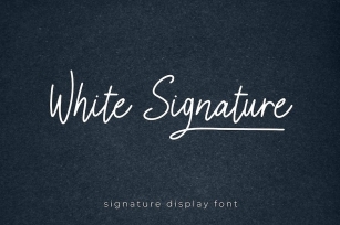 White Signature - Signature Display Font Font Download