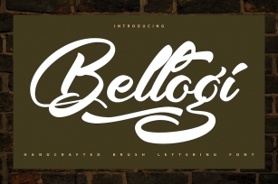 Bellogi | Handcrafted Brush Lettering Font Font Download