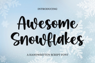 Awesome Snowflakes Font Font Download