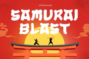 Samurai Blast - Japanese Style Font Font Download