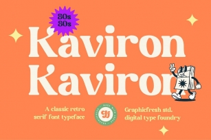 Kaviron Retro Font Font Download