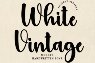 White Vintage Font Download
