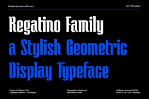 Regatino Geometric Display Font Font Download