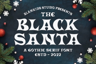 Black Santa a Gothic Serif Font Font Download