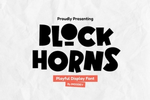 Block Horns - Creative Fonts Font Download