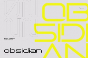 Obsidian - Futuristic Display Font Download