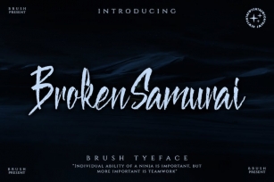 Broken Samurai - Brush Typeface Font Download